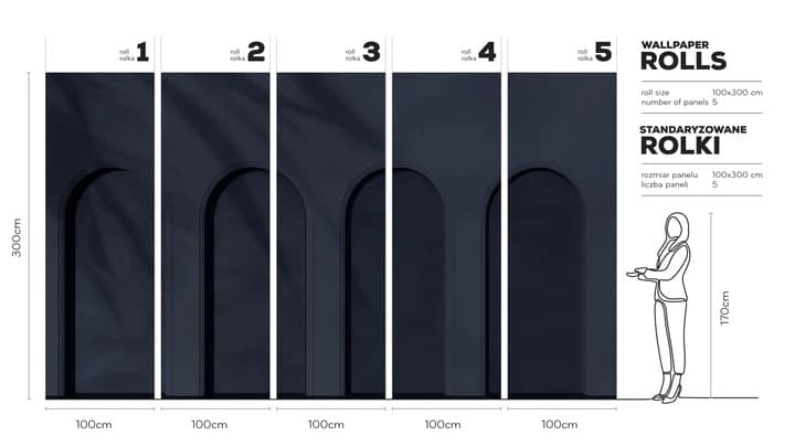 Libra-Graphite tapeta-v-rolich-wallart-rozmery-design-lovers